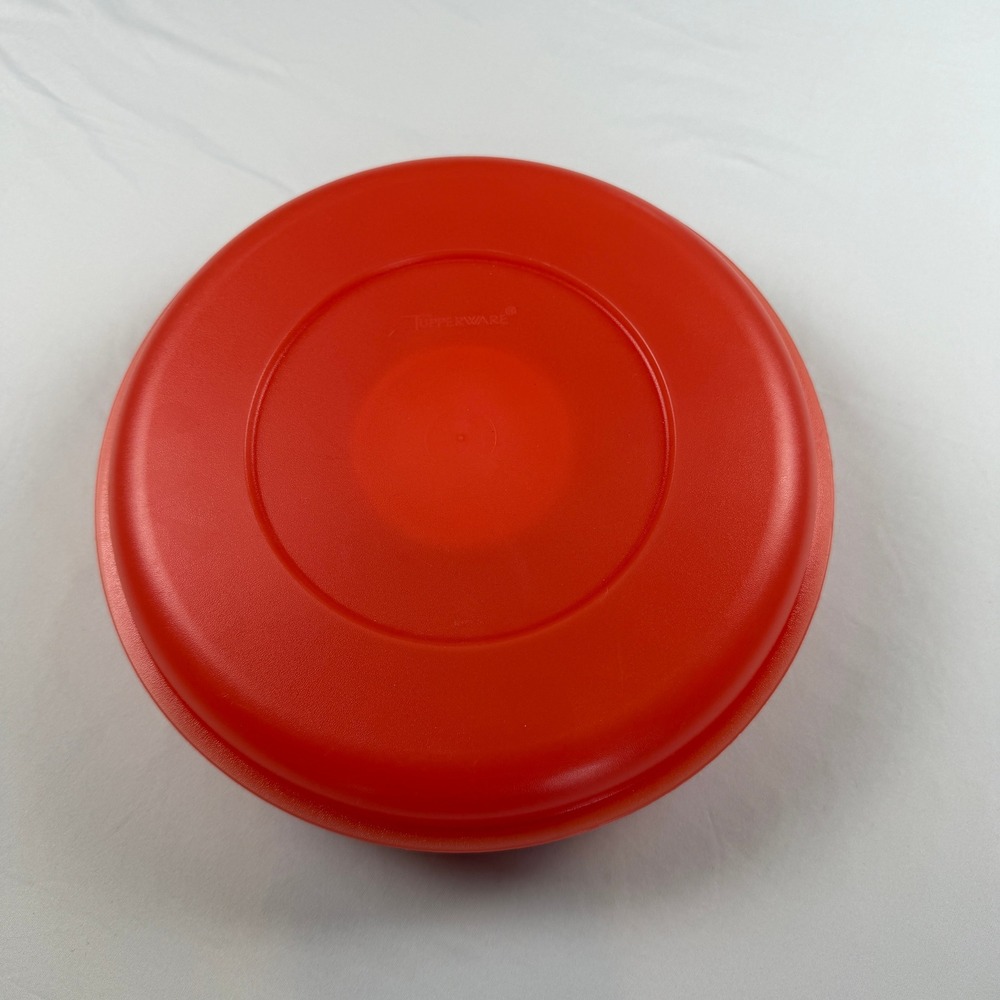Tupperware Serving Center Red Divided Tray with Lid and Dip Container 9.75 inch